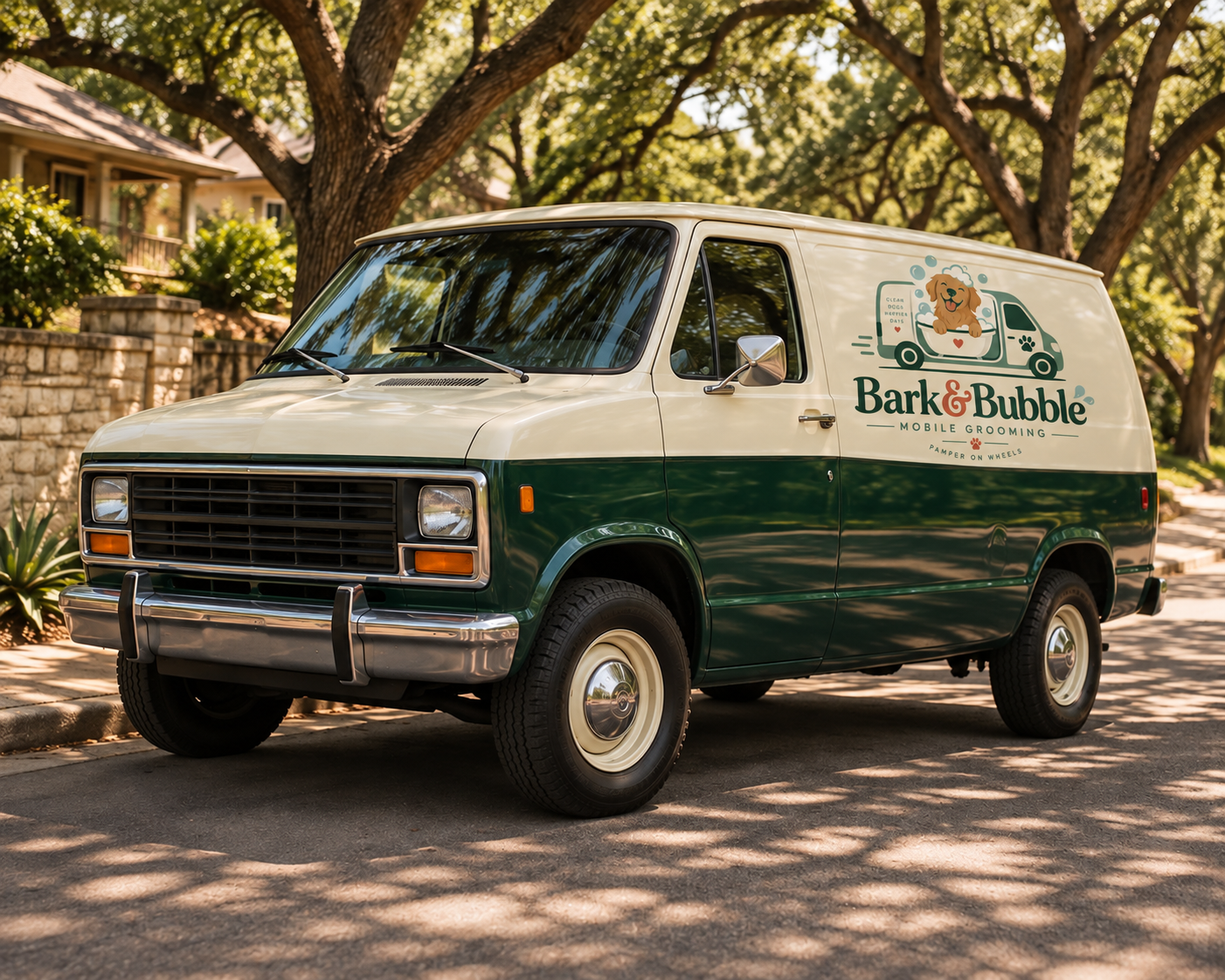The Bark & Bubble grooming van